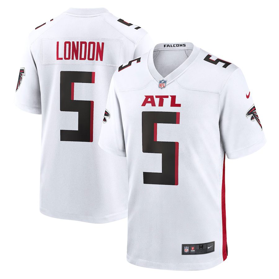 Men Atlanta Falcons 5 Drake London Nike White Away Game Player NFL Jersey